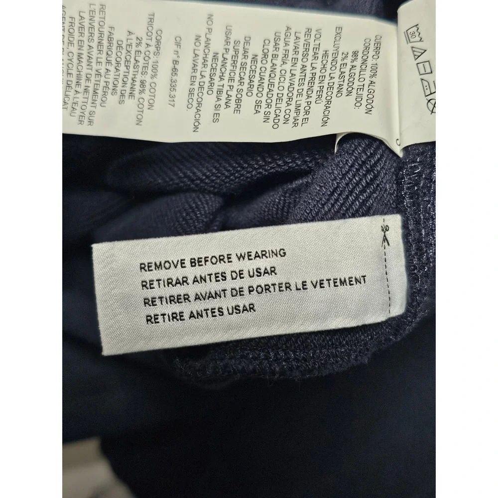 Coach Navy & White Nautical A-Line Tennis Mini Skirt‎ Pull On Drawstring XL